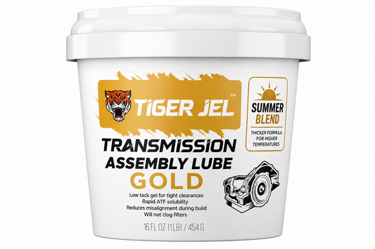 Tiger Jel Gold Transmission Assembly Lube – Summer Blend – 16oz – Built for Warm Shop Conditions